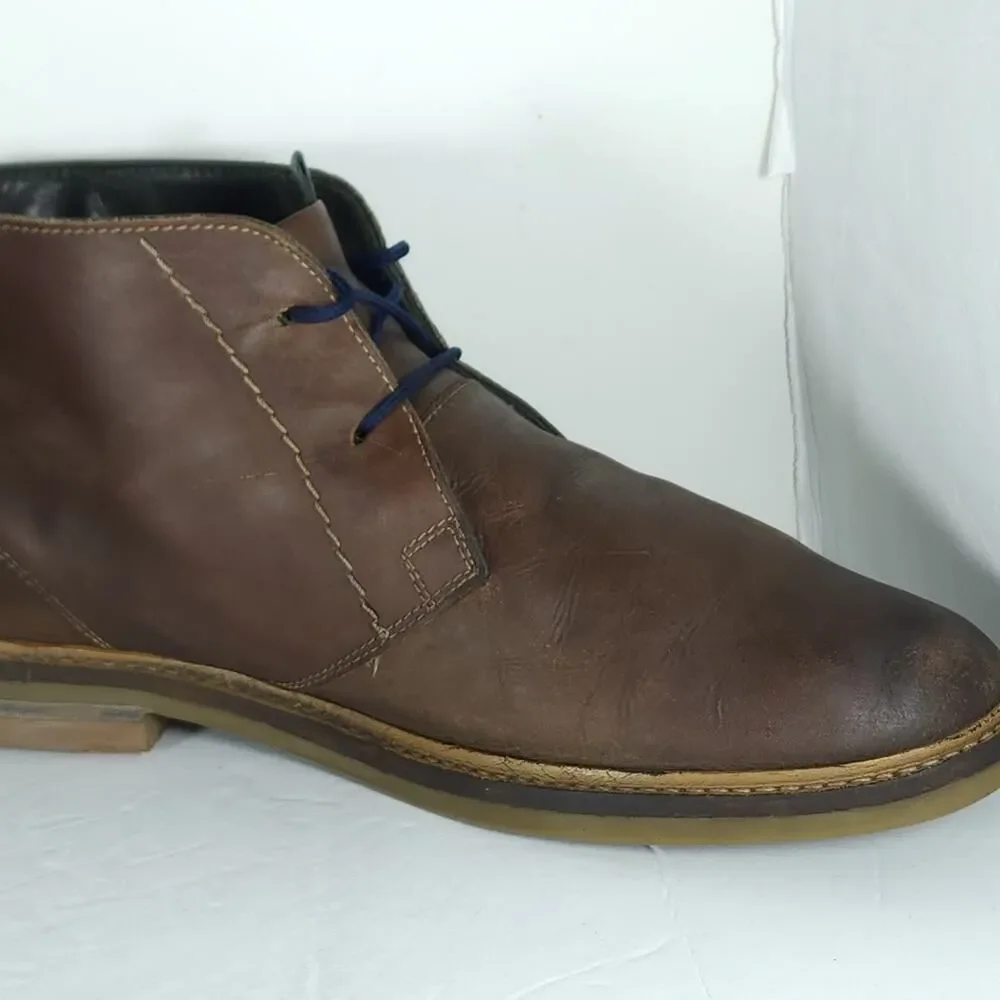 Barbour Men's Readhead US10? Brown Leather Lace Up Ankle Chukka Boot Shoes
